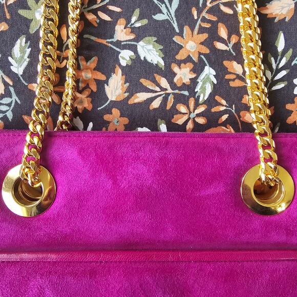 Frenchy of California Purple Jewel Gold Soft Crossbody Shoulder Purse Bag 80s - Picture 3 of 10
